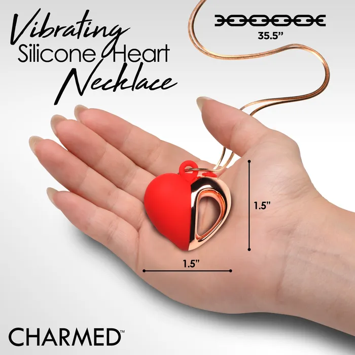 Female Sex Toys | Charmed 10X Vibrating Silicone Heart Necklace