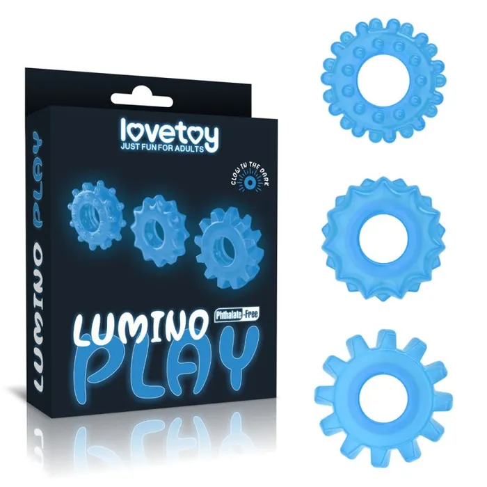 Lovetoy Male Sex Toys | Lumino Play Penis Rings 3 Pc