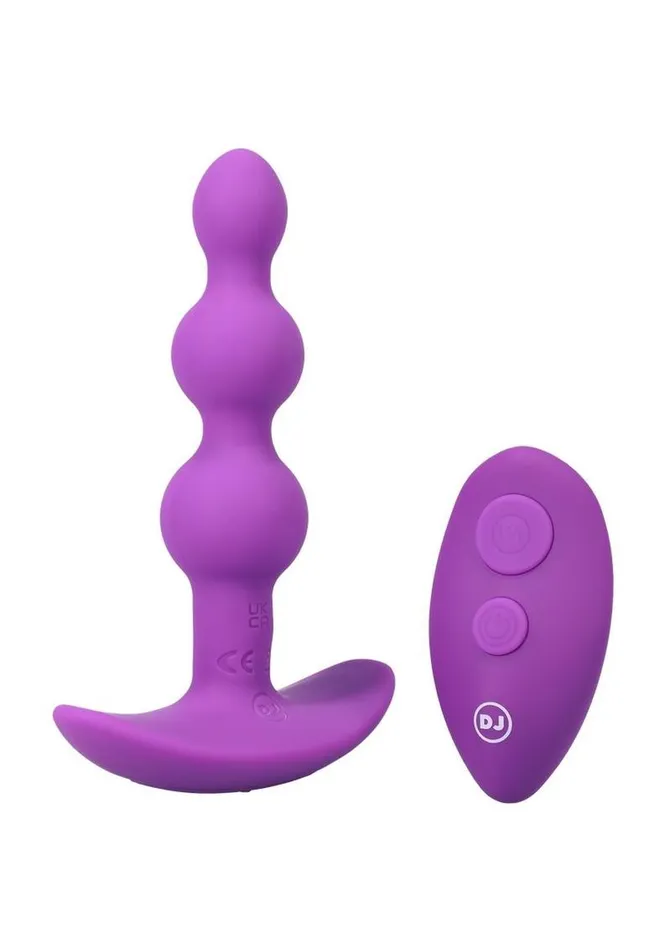 A-Play Male Sex Toys | A-Play Shaker Rechargeable Silicone Beaded Anal Plug with Remote Control