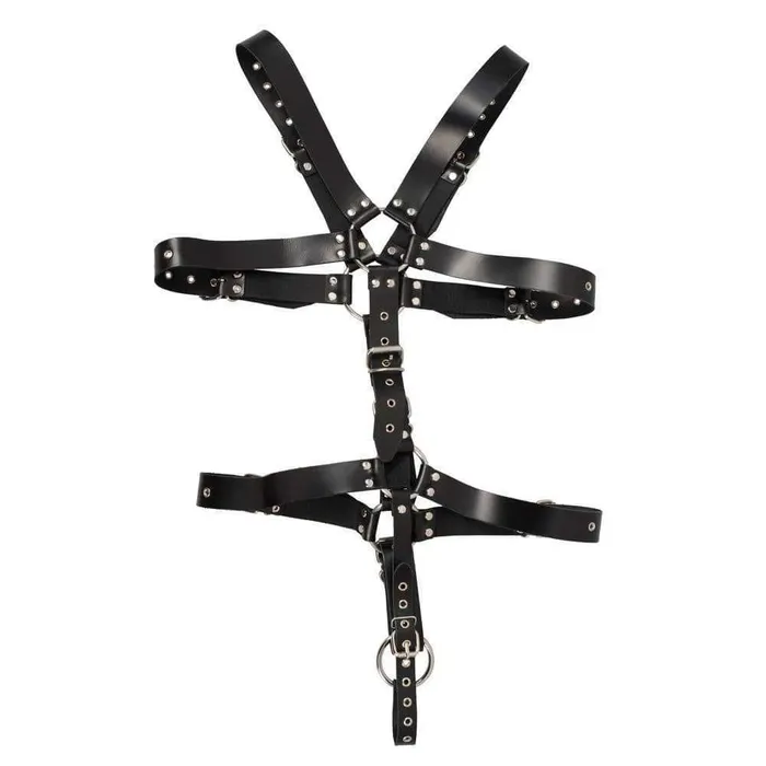 Male Sex Toys | Zado Mens Leather Adjustable Harness With Cock Ring